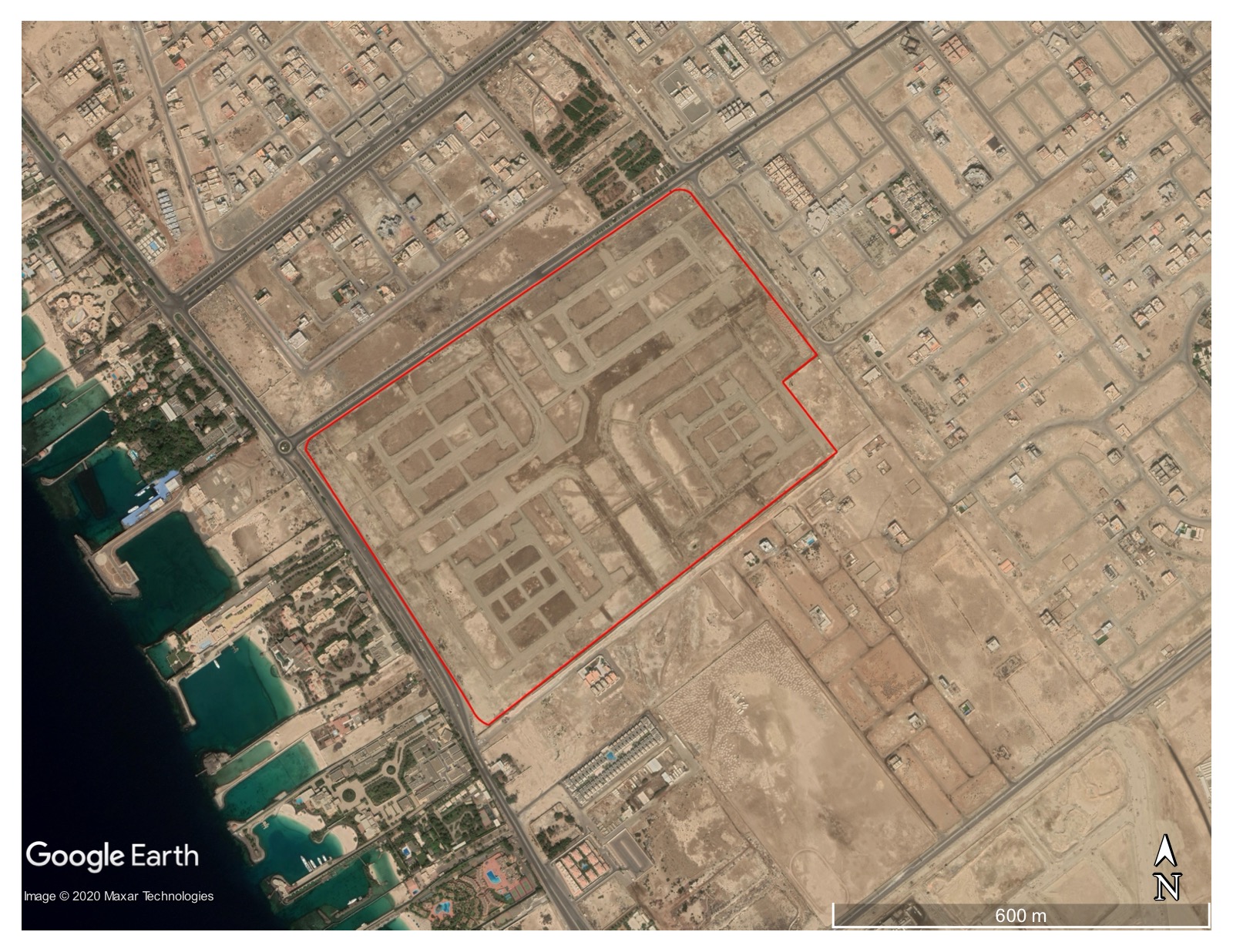 Aerial view of the Al-Yamamah master plan, North Jeddah